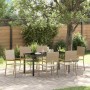 Conjunto de Comedor de Jardín 7 pcs Beige ratán sintético en Sillas de jardín | Comprar online en Foru.es