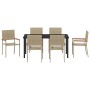 Conjunto de Comedor de Jardín 7 pcs Beige ratán sintético en Sillas de jardín | Comprar online en Foru.es