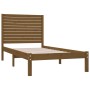 Estructura de cama madera maciza marrón miel 100x200 cm de vidaXL, Camas y somieres - Ref: Foro24-3104601, Precio: 116,46 €, ...