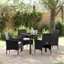 Conjunto de Comedor de Jardín 5 pcs Negro ratán sintético en Sillas de jardín | Comprar online en Foru.es