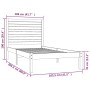 Estructura de cama madera maciza marrón miel 100x200 cm de vidaXL, Camas y somieres - Ref: Foro24-3104601, Precio: 116,46 €, ...