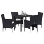 Conjunto de Comedor de Jardín 5 pcs Negro ratán sintético en Sillas de jardín | Comprar online en Foru.es