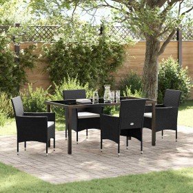 Conjunto de Comedor de Jardín 5 pcs Negro ratán sintético en Sillas de jardín | Comprar online en Foru.es