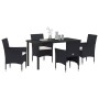 Conjunto de Comedor de Jardín 5 pcs Negro ratán sintético en Sillas de jardín | Comprar online en Foru.es