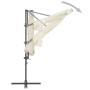 Sombrilla voladiza con poste de acero arena 300 cm de vidaXL, Sombrillas - Ref: Foro24-44628, Precio: 101,56 €, Descuento: %