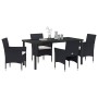 Conjunto de Comedor de Jardín 5 pcs Negro ratán sintético en Sillas de jardín | Comprar online en Foru.es