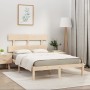 Estructura de cama de madera maciza 200x200 cm de vidaXL, Camas y somieres - Ref: Foro24-3104693, Precio: 126,19 €, Descuento: %