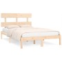 Estructura de cama de madera maciza 200x200 cm de vidaXL, Camas y somieres - Ref: Foro24-3104693, Precio: 126,19 €, Descuento: %