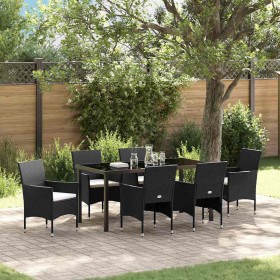 Conjunto de Comedor de Jardín 7 pcs Negro ratán sintético en Sillas de jardín | Comprar online en Foru.es