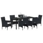 Conjunto de Comedor de Jardín 7 pcs Negro ratán sintético en Sillas de jardín | Comprar online en Foru.es
