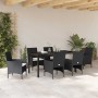 Conjunto de Comedor de Jardín 7 pcs Negro ratán sintético en Sillas de jardín | Comprar online en Foru.es