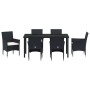 Conjunto de Comedor de Jardín 7 pcs Negro ratán sintético en Sillas de jardín | Comprar online en Foru.es