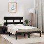 Estructura de cama de madera maciza de pino negra 200x200 cm de vidaXL, Camas y somieres - Ref: Foro24-3104697, Precio: 157,7...