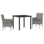 Conjunto de Comedor de Jardín 3 pcs Gris ratán sintético en Sillas de jardín | Comprar online en Foru.es