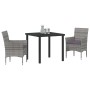 Conjunto de Comedor de Jardín 3 pcs Gris ratán sintético en Sillas de jardín | Comprar online en Foru.es