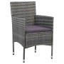 Conjunto de Comedor de Jardín 3 pcs Gris ratán sintético en Sillas de jardín | Comprar online en Foru.es