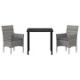 Conjunto de Comedor de Jardín 3 pcs Gris ratán sintético en Sillas de jardín | Comprar online en Foru.es