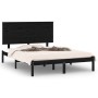 Estructura de cama madera maciza de pino negra 140x190 cm de vidaXL, Camas y somieres - Ref: Foro24-3104787, Precio: 166,62 €...