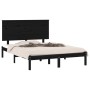 Estructura de cama madera maciza de pino negra 140x190 cm de vidaXL, Camas y somieres - Ref: Foro24-3104787, Precio: 166,62 €...