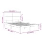 Estructura de cama madera maciza de pino negra 140x190 cm de vidaXL, Camas y somieres - Ref: Foro24-3104787, Precio: 166,62 €...