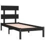 Estructura de cama madera maciza negro 100x200 cm de vidaXL, Camas y somieres - Ref: Foro24-3104667, Precio: 117,62 €, Descue...