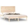 Solid wood bed frame 120x190 cm by vidaXL, Beds and slatted bases - Ref: Foro24-3104773, Price: 116,92 €, Discount: %