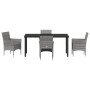 Conjunto de Comedor de Jardín 5 pcs Gris ratán sintético en Sillas de jardín | Comprar online en Foru.es