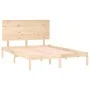 Solid wood bed frame 120x190 cm by vidaXL, Beds and slatted bases - Ref: Foro24-3104773, Price: 116,92 €, Discount: %