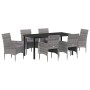 Conjunto de Comedor de Jardín 7 pcs Gris ratán sintético en Sillas de jardín | Comprar online en Foru.es