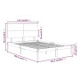 Estructura de cama madera maciza 120x190 cm de vidaXL, Camas y somieres - Ref: Foro24-3104773, Precio: 123,57 €, Descuento: %