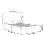 Solid wood bed frame 120x190 cm by vidaXL, Beds and slatted bases - Ref: Foro24-3104773, Price: 116,92 €, Discount: %