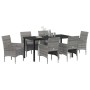 Conjunto de Comedor de Jardín 7 pcs Gris ratán sintético en Sillas de jardín | Comprar online en Foru.es
