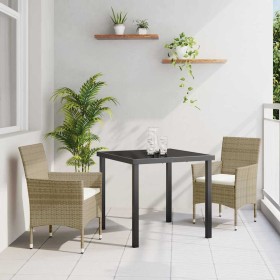 Conjunto de Comedor de Jardín 3 pcs Beige ratán sintético en Sillas de jardín | Comprar online en Foru.es