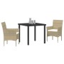 Conjunto de Comedor de Jardín 3 pcs Beige ratán sintético en Sillas de jardín | Comprar online en Foru.es
