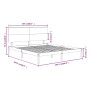 Estructura de cama madera maciza de pino blanco 200x200 cm de vidaXL, Camas y somieres - Ref: Foro24-3104824, Precio: 155,17 ...