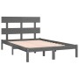 Estructura de cama de madera maciza de pino gris 200x200 cm de vidaXL, Camas y somieres - Ref: Foro24-3104695, Precio: 157,61...