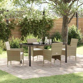 Conjunto de Comedor de Jardín 5 pcs Beige ratán sintético en Sillas de jardín | Comprar online en Foru.es
