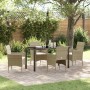 Conjunto de Comedor de Jardín con cojín 5 pcs Beige Poliratán en Sillas de jardín | Comprar online en Foru.es