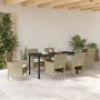Conjunto de Comedor de Jardín 7 pcs Beige ratán sintético en Sillas de jardín | Comprar online en Foru.es