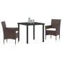 Conjunto de Comedor de Jardín 3 pcs Marrón ratán sintético en Sillas de jardín | Comprar online en Foru.es