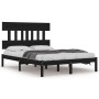 Estructura de cama madera maciza negra King Size 150x200 cm de vidaXL, Camas y somieres - Ref: Foro24-3104747, Precio: 165,89...