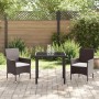 Conjunto de Comedor de Jardín 3 pcs Marrón ratán sintético en Sillas de jardín | Comprar online en Foru.es