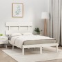 Estructura de cama madera maciza blanca 120x200 cm de vidaXL, Camas y somieres - Ref: Foro24-3104669, Precio: 111,71 €, Descu...