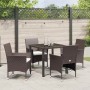 Conjunto de Comedor de Jardín 5 pcs Marrón ratán sintético en Sillas de jardín | Comprar online en Foru.es