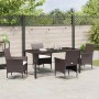 Conjunto de Comedor de Jardín 5 pcs Marrón ratán sintético en Sillas de jardín | Comprar online en Foru.es