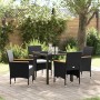 Conjunto de Comedor de Jardín 5 pcs Negro ratán sintético en Sillas de jardín | Comprar online en Foru.es