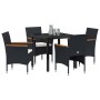 Conjunto de Comedor de Jardín 5 pcs Negro ratán sintético en Sillas de jardín | Comprar online en Foru.es