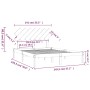 Estructura de cama de madera maciza negra 140x190 cm de vidaXL, Camas y somieres - Ref: Foro24-3104852, Precio: 162,39 €, Des...
