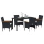 Conjunto de Comedor de Jardín 5 pcs Negro ratán sintético en Sillas de jardín | Comprar online en Foru.es