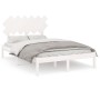 Estructura de cama de madera maciza blanco 120x200 cm de vidaXL, Camas y somieres - Ref: Foro24-3104864, Precio: 115,37 €, De...